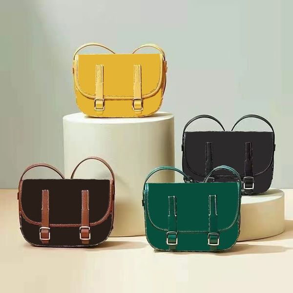 

designers cross body postman bags wallets tote mens genuine leather double buckle shoulder bags envelope purse womens holders hangbag g22177