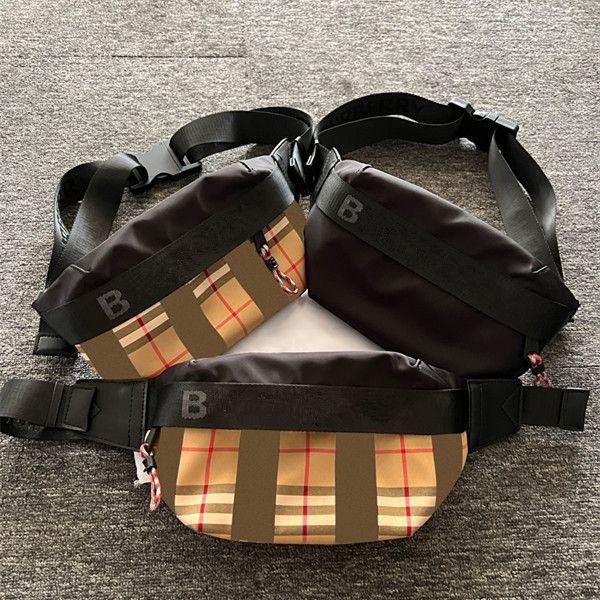 

7a designer nylon chest belt burberrry bag women's men's bumbag tote burbery tb luxury waist bag clutch fanny pack striped canvas