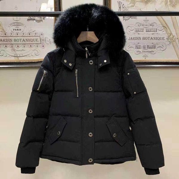 

homme down jacket men's fashion warm moose pattern thick windproof downs coat outdoor active wear waterproof coat, Black