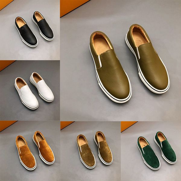 

classic men's casual new small leather shoes one pedal fashion retro shoes low-sneakers, Black