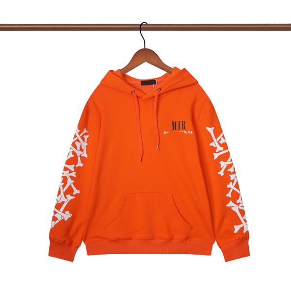 

mens designer sweatshirts arm bone print letters hip-hop hoodies men and women hooded fleece sweater asian size 2022s, Black