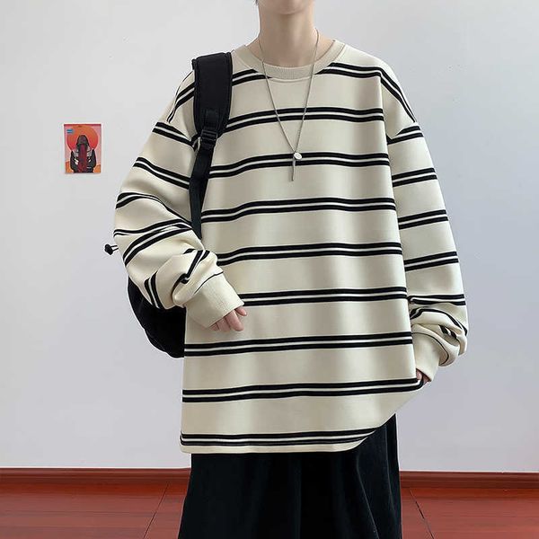 

autumn new loose teenager fashion men brand long sleeve sweater clothing, Black
