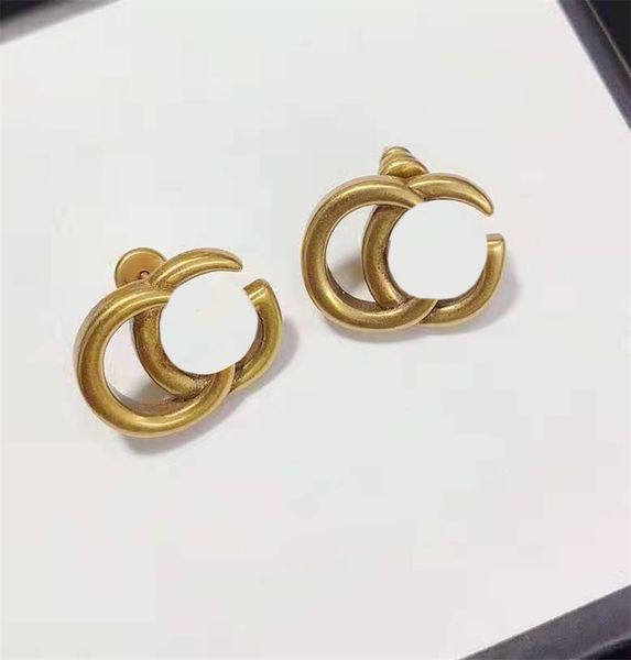 

simple designer earrings diamond ear studs jewelry earing ladies orrous party valentine s day exquisite love drop alphabet circle large pear, Golden;silver