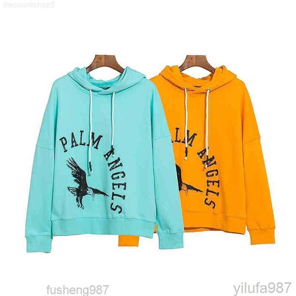 

men's hoodies sweatshirts mens designer palmsangel hoodie street eagle letter casual sweaterxlu3, Black