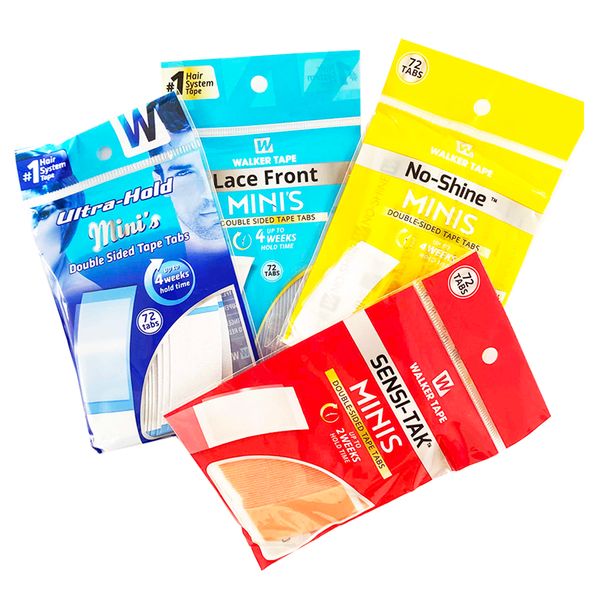 

walker tape mini hair tape adhesive double side for wigs toupees, Black;brown