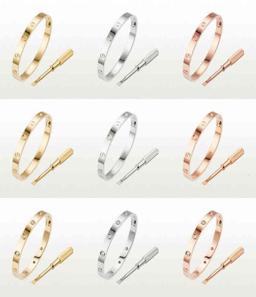 

love screw bracelet designer bracelets fashion bangle luxury jewelry women accessories titanium steel alloy goldplated never fade6721835, Black