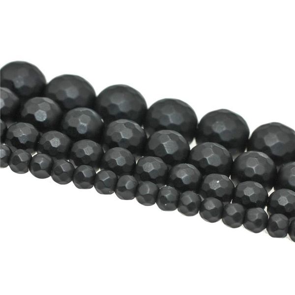 

stone 8mm matte natural bead carnelian agat beads black onyx faceted stone round diy loose bracele for jewelry making drop delivery 2 dhpyc