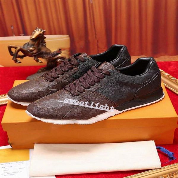 

2021 explosion leather plus run away sneaker fashion casual shoes for men with original box runner outdoors chaussures309z, Black