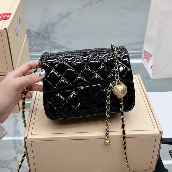 

designer channel bags for women black cc handbag leather chain slant shoulder clutch flap totes bag double letters solid hasp waist square s