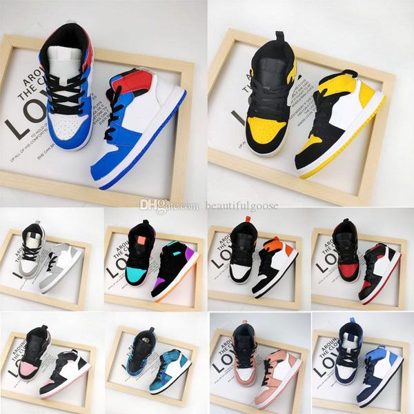 

fashion excellent quality children high sport shoe boy girl air basketball boots kids leather sneaker running shoes kid jogging footwear, Black