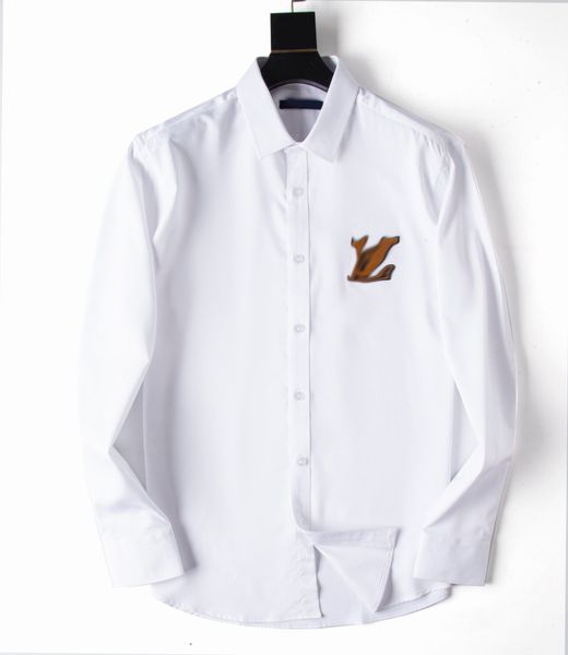 

2022 luxury designer men's shirts fashion casual business social and cocktail shirt brand spring autumn slimming the most fashionable c, White;black