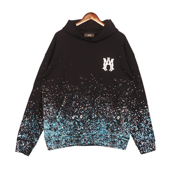 

blue mens hoodies fairy crane auspicious clouds designer hoodie cashew flower full of stars sweatshirts tech fleeces sweaters hoody oversize, Black