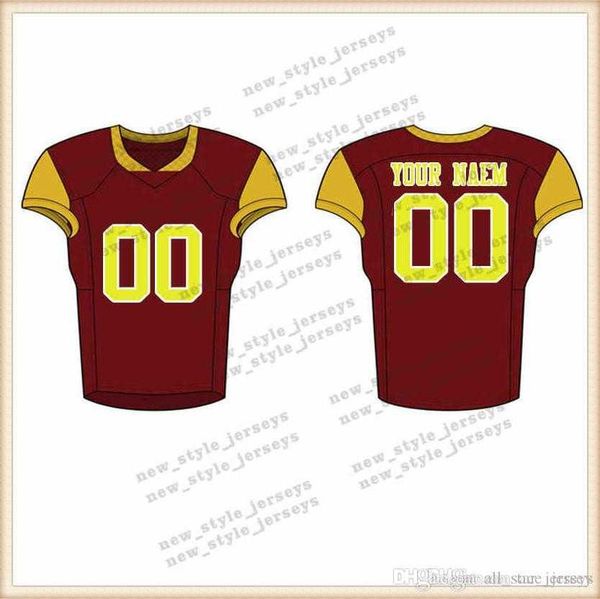 

203men 2019 youth football jerseys army green wine red embroidery s stitched custom any name any number jerseys, Black;red