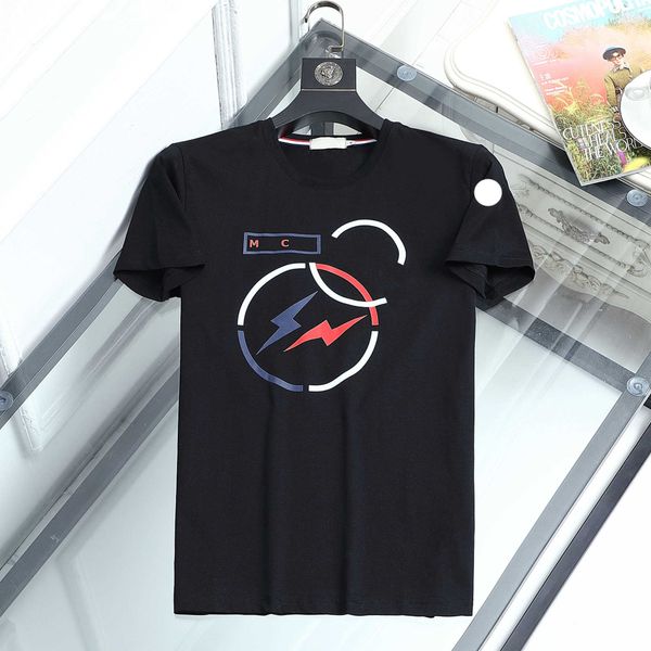 

designer new mens t-shirts monclair classic embroidered casual women t-shirts fashion clothing business short sleeve calssic tshirt size m-x, White;black
