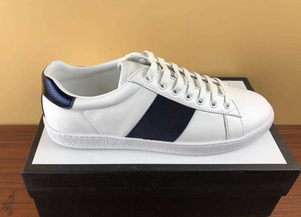 

new designer shoes green stripe with bee snaker embroidery casual ace shoes designer sneakers with orinigal box size 35-46, Black