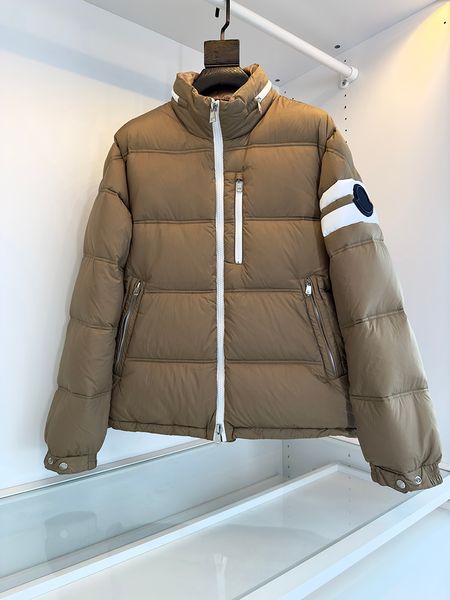 

winter new men's hidden hat stand collar down coat luxury brand design comfortable warm coat, Black