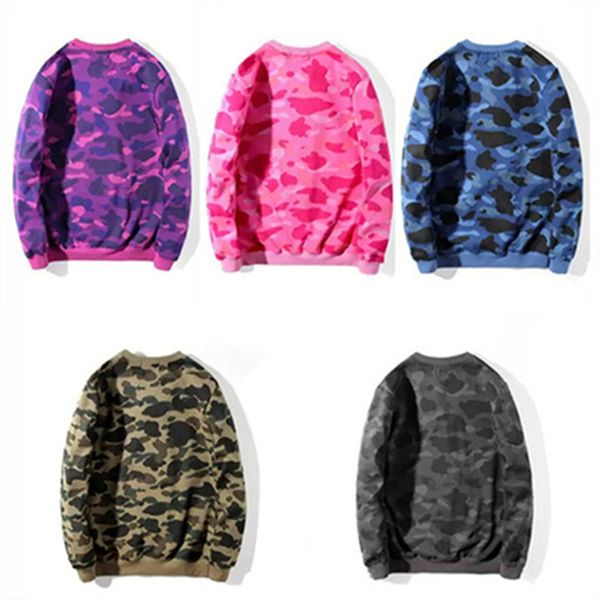 

cartoon sweaters hoodie jacket camouflage jackets coat man womens keep warm shark printing long sleeve fashion street hip-hop casual sweatsh, Black