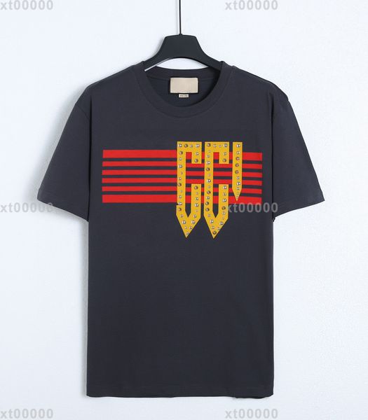 

23ss designer letter printed t shirts tee sweatshirt fashion high street short sleeves summer casual t-shirt breathable men women crew neck, Black;brown