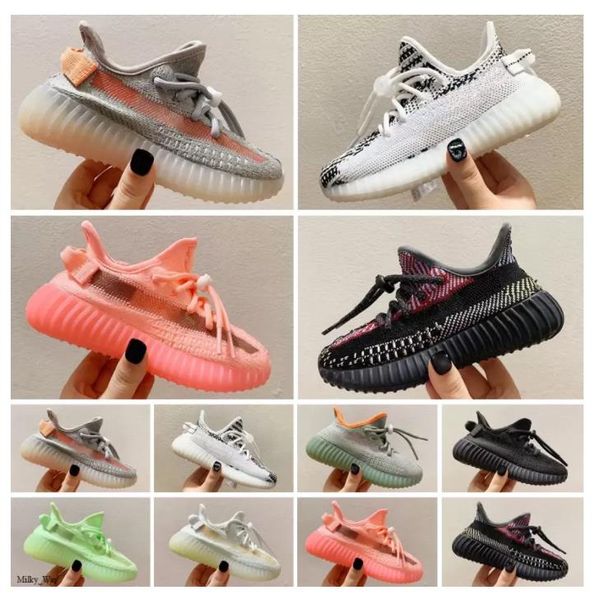 

kids children shoes v2 wolf grey sneakers boy girl toddler pour trainers boys sneaker kid toddlers youth 2022 designer baby shoe size 26-35, Black