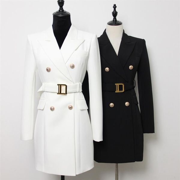 

womens suits & blazers spring summer autumn winter casual slim woman long jackets skirt fashion lady office suit pockets business 213k, White;black