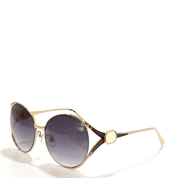 

new fashion design women sunglasses 0225 oval cat eye metal frame simple and popular style versatile outdoor uv400 protection glasses, White;black