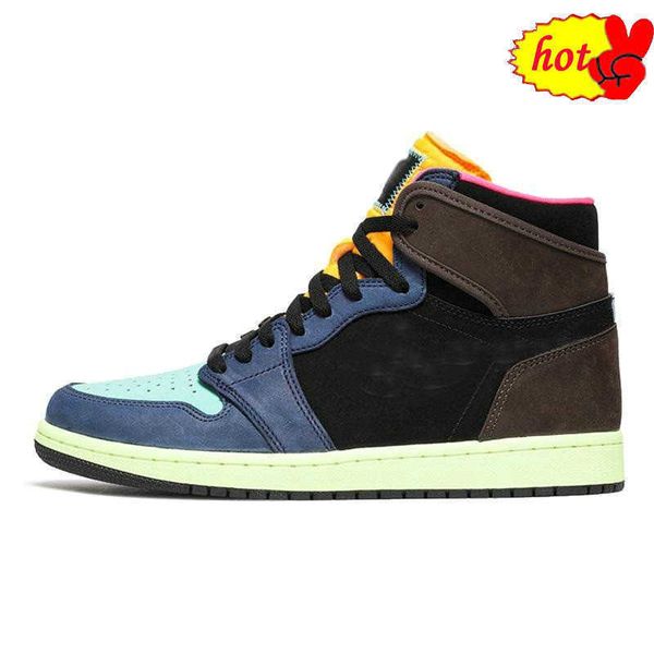 

2022 shoe mens shoes basketball sneakers university blue marina metallic gold georgetown varsity red patent bred banned royal hyper 1s men 1, Black