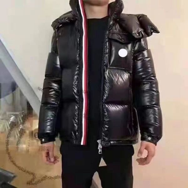 

mens down jacket mon clair black white short coat printed autumn and winter warm luxury designer jackets