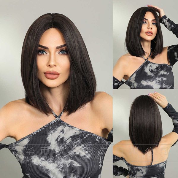 

hair lace wigs female straight shoulder gth black short split wig