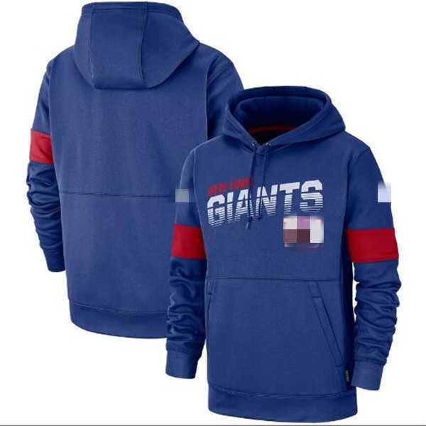 

men new york style giants hoodies authentic sweatshirt vintage sideline team performance pullover hoodie, Blue;black