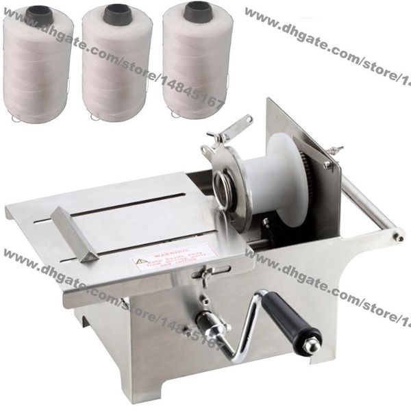 

32mm 42mm stainless steel hand rolling sausage stuffer machine sausage tying machine sausage knotting machine with 3pcs twine261z