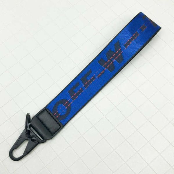 

fashion offs luxury keychains brand key rings clear rubber keys ring classic men women canvas keychain embroidery letters pendant belt 3.5x2, Silver