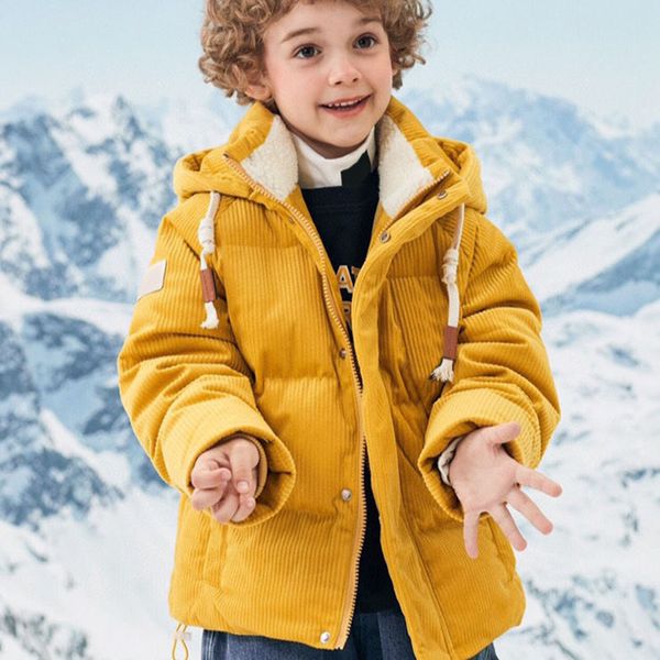 

kids jacket children hooded down coat jacket winter boys girls cotton-padded parka warm jackets outwear 6 colors, Blue;gray