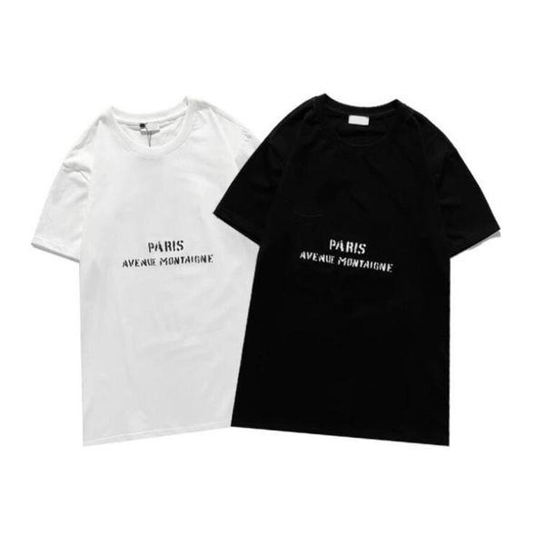 

mens women t shirts summer letters print tee shirt for men short sleeved t-shirts casual 3 styles s-2xl198o, White