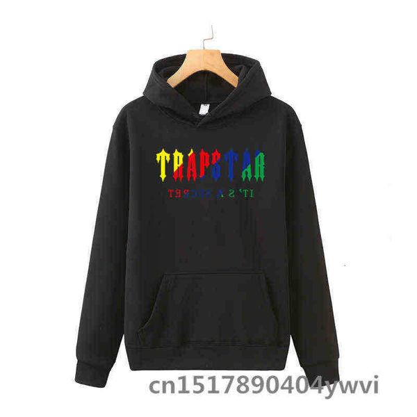 

hoodies loose fleece trapstar hoodies men sweatshirts letters printing fleece oversized hoodie fashion hip hop streetwear sweatshirt, Black;brown
