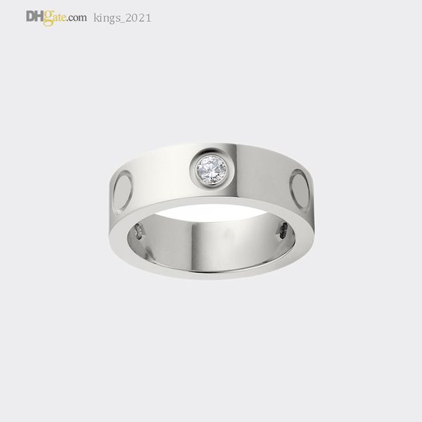 

designer rings love ring carti band 3 diamonds ring silver women/men luxury jewelry titanium steel gold-plated never fade not allergic 4/5/6