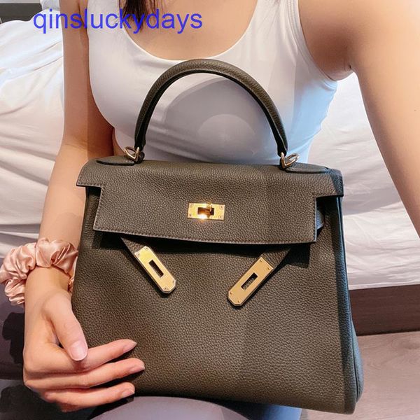 

luxury designer herme kely shoulder bags price calf leather bag lychee pattern 25/28 inseam large capacity portable single cro