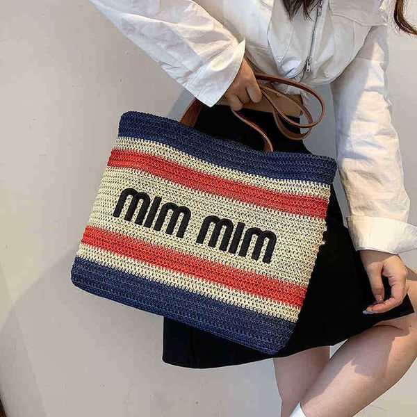 

large capacity packet women 2022 new fashion fashion sling one shoulder women's bag woven signature leisure tote bag