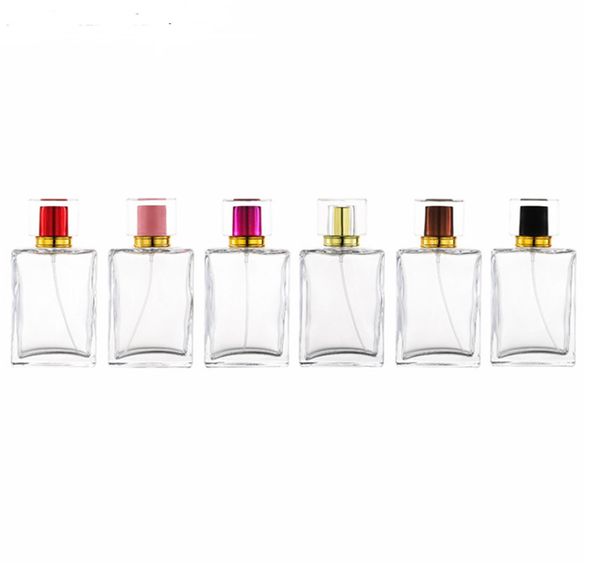 

100ml portable clear refillable bottle glass empty perfume pump bottle spray atomizer cosmetic containers