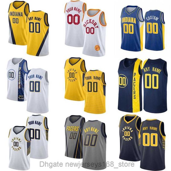 

printed 75th custom jersey indiana''pacers''men women youth 10 brad wanamaker 9 t.j. mcconnell 22 caris levert 21 kelan, Black;red