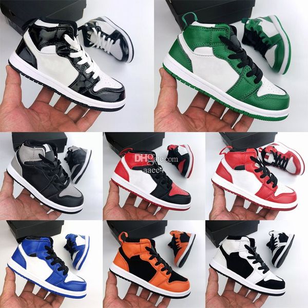 

shoes kids 2022 1s high youth born infant toddler trainers boys girls kid shoe sneakers desiganer trainers sneaker boy j 1 children pbr9, Black