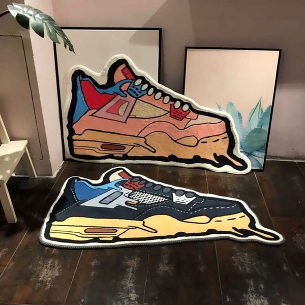 

carpets sneaker shape doormat anti slip sneacker carpet welcome entrance door modern rugs bathroom printed carpet hallway bath mat t221105