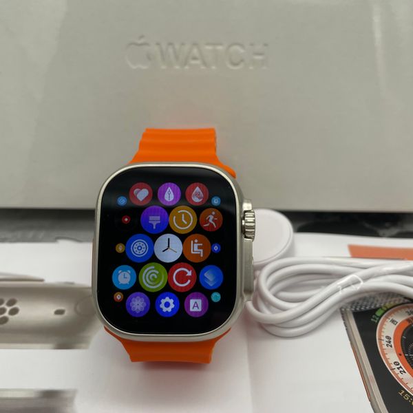 

for apple watch series 8 49mm smart watches iwatch 8 iwo13 smart watch sport watch wireless charging with packaging boxs bluetooth calling h