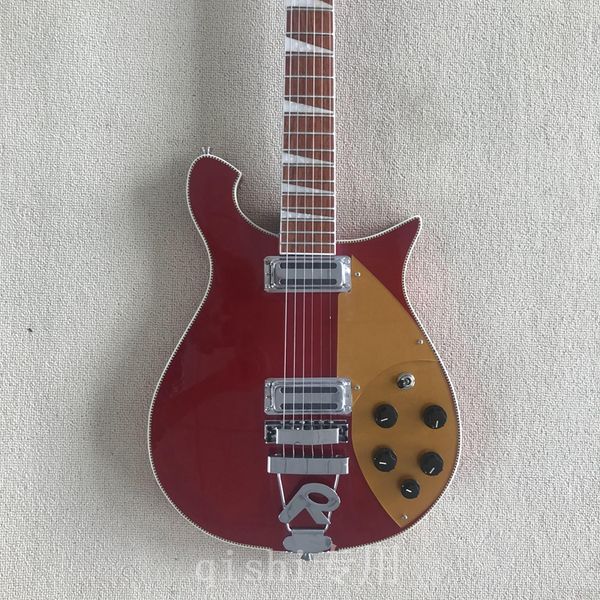 

new product ricken- backer electric guitar 2 piece of pick-up real ps red color guitar