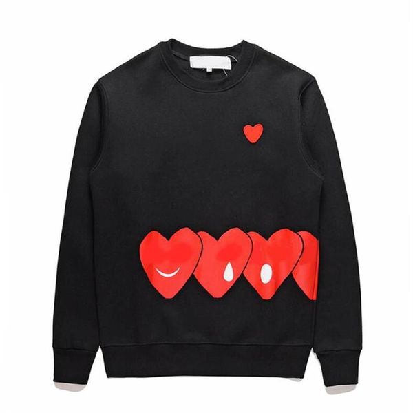 

spring mens designer hoodies with heart pattern fashion letters print hoodie sweatshirt for men women pullover streetwear m-2238m, Black