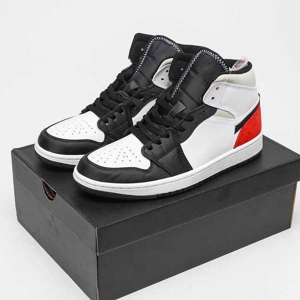 

brand shoes basketball 1s red designer sport running jumpman 1 high og black-white