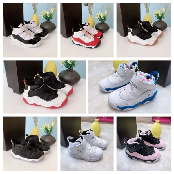 

2022 kids athletic shoes 11 new fashion sneaker infants special running skateboard boys girls children sports designer sneakers 28-35, Black
