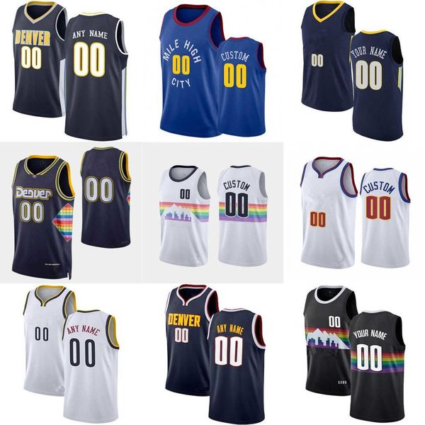 

college wear 75th custom jersey denver''nuggets''men women youth allen''3''iverson petr 21 cornelie, Black