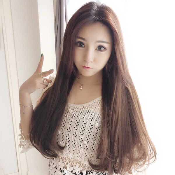 

hair lace wigs for women's long straight hair invisible u-shaped wig piece, Black