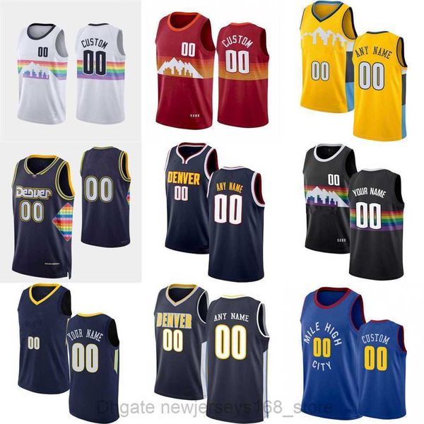 

printed 75th custom men jersey womn youth 5 will barton 10 bol 7 facundo campazzo 31 vlatko cancar denver''nuggets''bask, Black;red