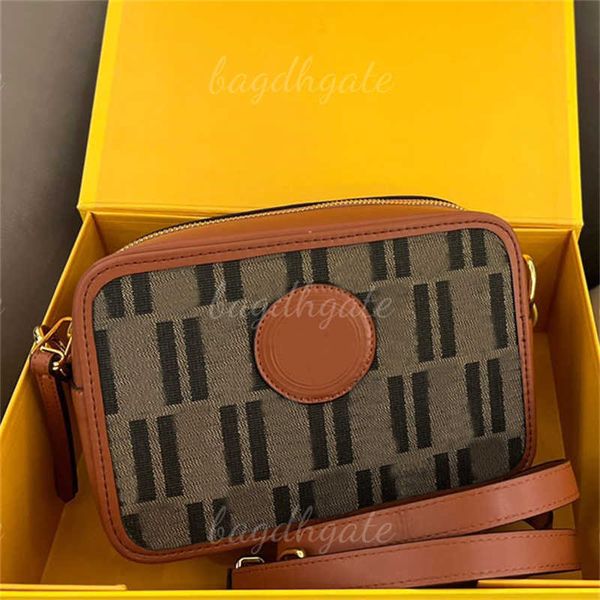 

luxury designer bag case crossbody bag oval handbag suede leather fashion letter clutch ff zipper purse lady wallet adjustable removable
